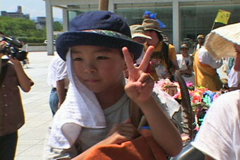 Boy at peace festival